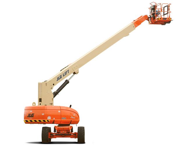 Boom lift solid tire with rim